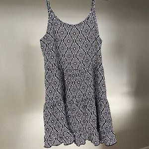 Backless Black and White Sundress